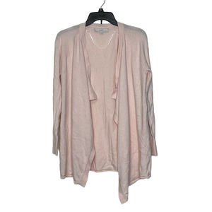 Ann Taylor‎ Loft Womens Open Sweater Cape Size Small Peach Wool Blend LS